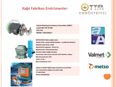 Kağıt Fabrikası Ekipmanları Uygulaması